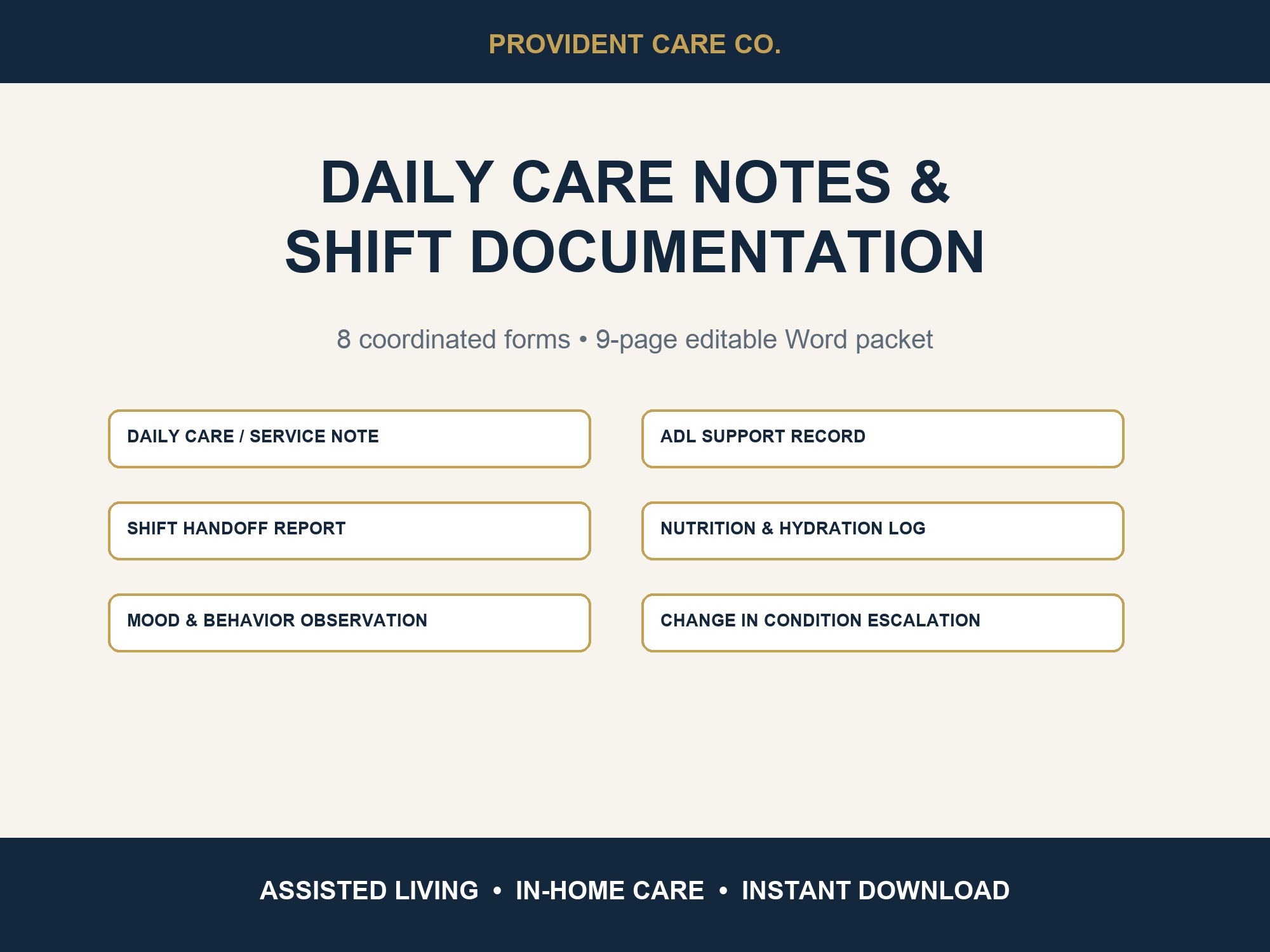 Daily Care & Shift Documentation preview