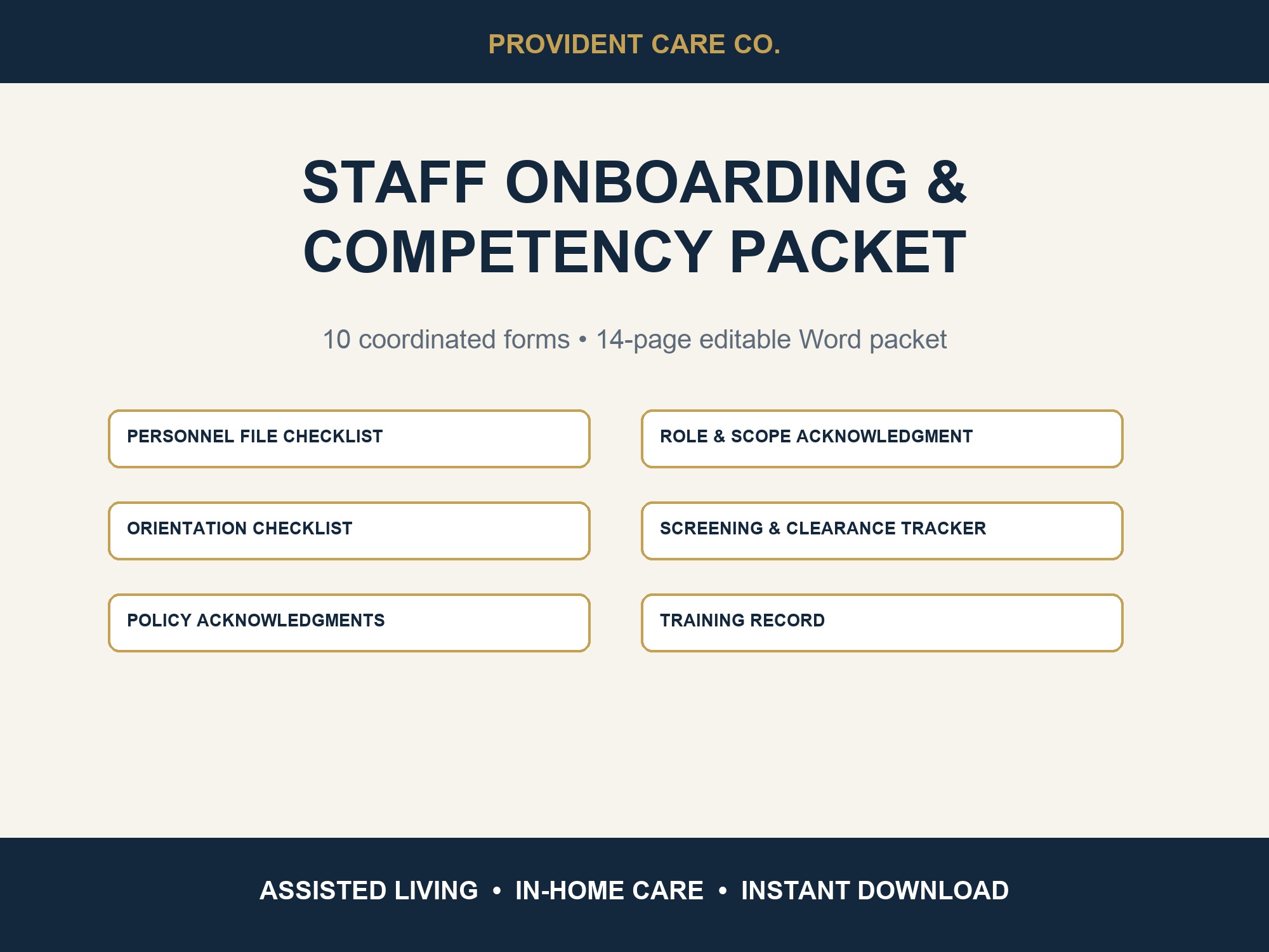 Staff Onboarding & Competency preview
